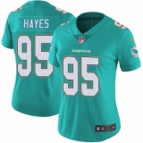 Women's Nike Miami Dolphins #95 William Hayes Aqua Green Team Color Vapor Untouchable Limited Player NFL Jersey