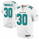 Men's Nike Miami Dolphins #30 Cordrea Tankersley Elite White NFL Jersey
