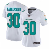 Women's Nike Miami Dolphins #30 Cordrea Tankersley Elite White NFL Jersey