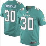 Men's Nike Miami Dolphins #30 Cordrea Tankersley Elite Aqua Green Team Color NFL Jersey