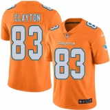Men's Nike Miami Dolphins #83 Mark Clayton Elite Orange Rush Vapor Untouchable NFL Jersey