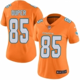 Women's Nike Miami Dolphins #85 Mark Duper Limited Orange Rush Vapor Untouchable NFL Jersey