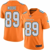 Men's Nike Miami Dolphins #89 Nat Moore Limited Orange Rush Vapor Untouchable NFL Jersey