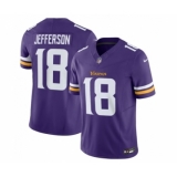 Men's Nike Minnesota Vikings #18 Justin Jefferson Purple 2023 F.U.S.E. Vapor Untouchable Stitched Jersey