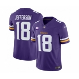 Men's Nike Minnesota Vikings #18 Justin Jefferson Purple 2023 F.U.S.E. 1-Star C Vapor Untouchable Limited Football Stitched Jersey