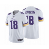 Men's Minnesota Vikings #18 Justin Jefferson 2020 White Vapor Untouchable Nike Limited Jersey