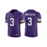 Men's Minnesota Vikings #3 Cameron Dantzler Purple Vapor Untouchable Stitched Jersey