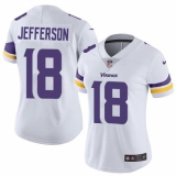 Women's Minnesota Vikings #18 Justin Jefferson White Stitched NFL Vapor Untouchable Limited Jersey