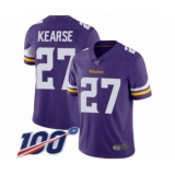 Men's Minnesota Vikings #27 Jayron Kearse Purple Team Color Vapor Untouchable Limited Player 100th Season Football Jersey