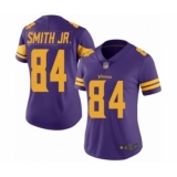Women's Minnesota Vikings #84 Irv Smith Jr. Limited Purple Rush Vapor Untouchable Football Jersey