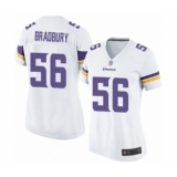 Women's Minnesota Vikings #56 Garrett Bradbury Game White Football Jersey