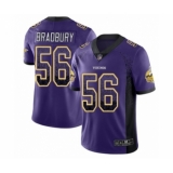 Men's Minnesota Vikings #56 Garrett Bradbury Limited Purple Rush Drift Fashion Football Jersey