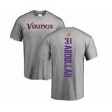 NFL Nike Minnesota Vikings #31 Ameer Abdullah Ash Backer T-Shirt