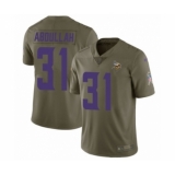 Men's Nike Minnesota Vikings #31 Ameer Abdullah Limited Olive 2017 Salute to Service NFL Jersey