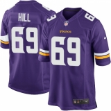 Men's Nike Minnesota Vikings #69 Rashod Hill Game Purple Team Color NFL Jersey