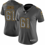 Women's Nike Minnesota Vikings #61 Brett Jones Gray Static Vapor Untouchable Limited NFL Jersey