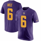 NFL Nike Minnesota Vikings #6 Matt Wile Purple Rush Pride Name & Number T-Shirt