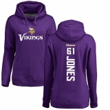 NFL Women's Nike Minnesota Vikings #61 Brett Jones Purple Backer Pullover Hoodie