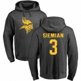 NFL Nike Minnesota Vikings #3 Trevor Siemian Ash One Color Pullover Hoodie