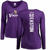 NFL Women's Nike Minnesota Vikings #62 Nick Easton Purple Backer Slim Fit Long Sleeve T-Shirt