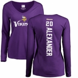 NFL Women's Nike Minnesota Vikings #20 Mackensie Alexander Purple Backer Slim Fit Long Sleeve T-Shirt