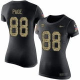 Women's Nike Minnesota Vikings #88 Alan Page Black Camo Salute to Service T-Shirt