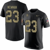 Nike Minnesota Vikings #23 Terence Newman Black Camo Salute to Service T-Shirt
