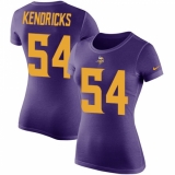 Women's Nike Minnesota Vikings #54 Eric Kendricks Purple Rush Pride Name & Number T-Shirt
