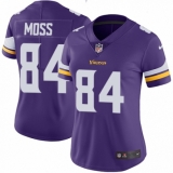 Women's Nike Minnesota Vikings #84 Randy Moss Purple Team Color Vapor Untouchable Limited Player NFL Jersey