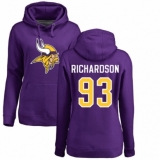 NFL Women's Nike Minnesota Vikings #93 Sheldon Richardson Purple Name & Number Logo Pullover Hoodie