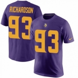 NFL Nike Minnesota Vikings #93 Sheldon Richardson Purple Rush Pride Name & Number T-Shirt