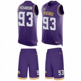 Men's Nike Minnesota Vikings #93 Sheldon Richardson Limited Purple Tank Top Suit NFL Jersey