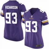 Women's Nike Minnesota Vikings #93 Sheldon Richardson Game Purple Team Color NFL Jersey
