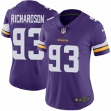 Women's Nike Minnesota Vikings #93 Sheldon Richardson Purple Team Color Vapor Untouchable Limited Player NFL Jersey