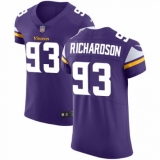 Men's Nike Minnesota Vikings #93 Sheldon Richardson Purple Team Color Vapor Untouchable Elite Player NFL Jersey