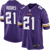 Men's Nike Minnesota Vikings #21 Mike Hughes Game Purple Team Color NFL Jersey