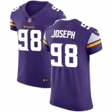 Men's Nike Minnesota Vikings #98 Linval Joseph Purple Team Color Vapor Untouchable Elite Player NFL Jersey