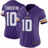 Women's Nike Minnesota Vikings #10 Fran Tarkenton Purple Team Color Vapor Untouchable Limited Player NFL Jersey