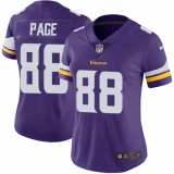 Women's Nike Minnesota Vikings #88 Alan Page Purple Team Color Vapor Untouchable Limited Player NFL Jersey