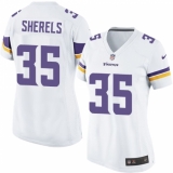 Women's Nike Minnesota Vikings #35 Marcus Sherels Game White NFL Jersey