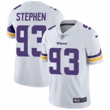 Men's Nike Minnesota Vikings #93 Shamar Stephen White Vapor Untouchable Limited Player NFL Jersey
