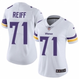 Women's Nike Minnesota Vikings #71 Riley Reiff Elite White NFL Jersey