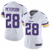 Women's Nike Minnesota Vikings #28 Adrian Peterson Elite White NFL Jersey