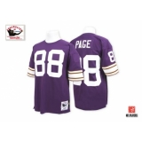 Mitchell And Ness Minnesota Vikings #88 Alan Page Purple Team Color Authentic Throwback NFL Jersey