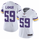 Women's Nike Minnesota Vikings #59 Emmanuel Lamur White Vapor Untouchable Limited Player NFL Jersey