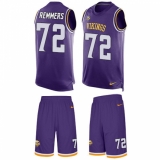 Men's Nike Minnesota Vikings #72 Mike Remmers Limited Purple Tank Top Suit NFL Jersey