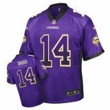 Men's Nike Minnesota Vikings #14 Stefon Diggs Elite Purple Drift Fashion NFL Jersey