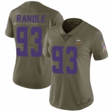 Women's Nike Minnesota Vikings #93 John Randle Limited Olive 2017 Salute to Service NFL Jersey