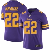 Youth Nike Minnesota Vikings #22 Paul Krause Limited Purple Rush Vapor Untouchable NFL Jersey