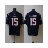 Men's Nike New England Patriots #15 Ezekiel Elliott Navy Stitched Limited Jersey